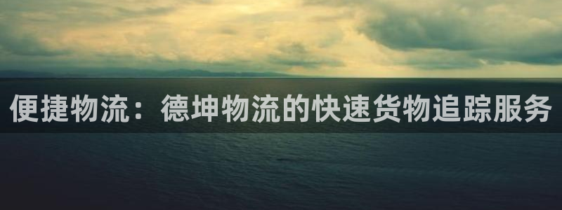 usdt交易id：便捷物流：德坤物流的快速货物追踪服务